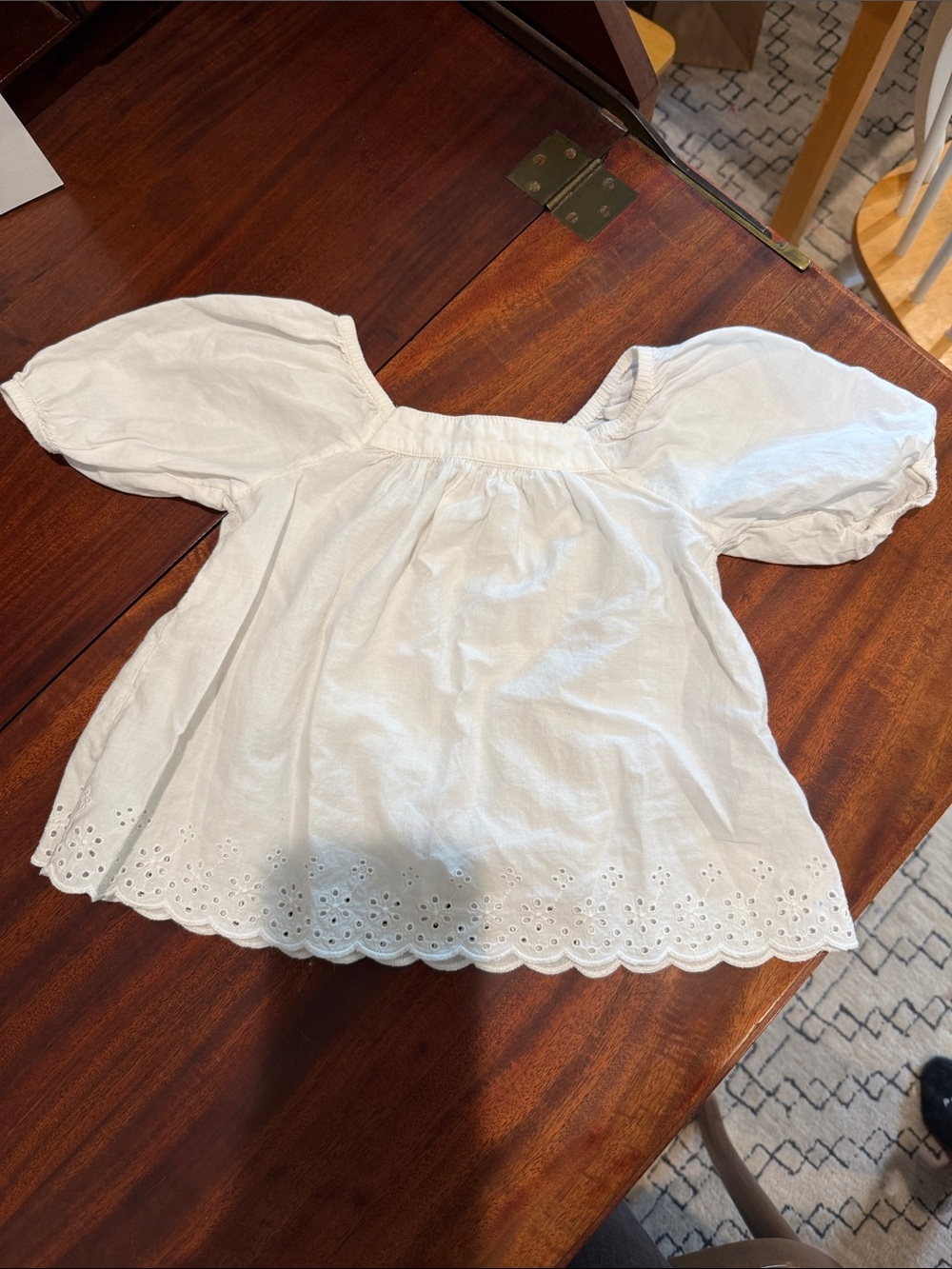 GAP Cream Ruffled Toddler Top